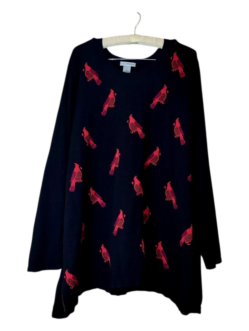 Beautiful Pullover Sweater Cardinal Art To Wear Bird Lover 4X
